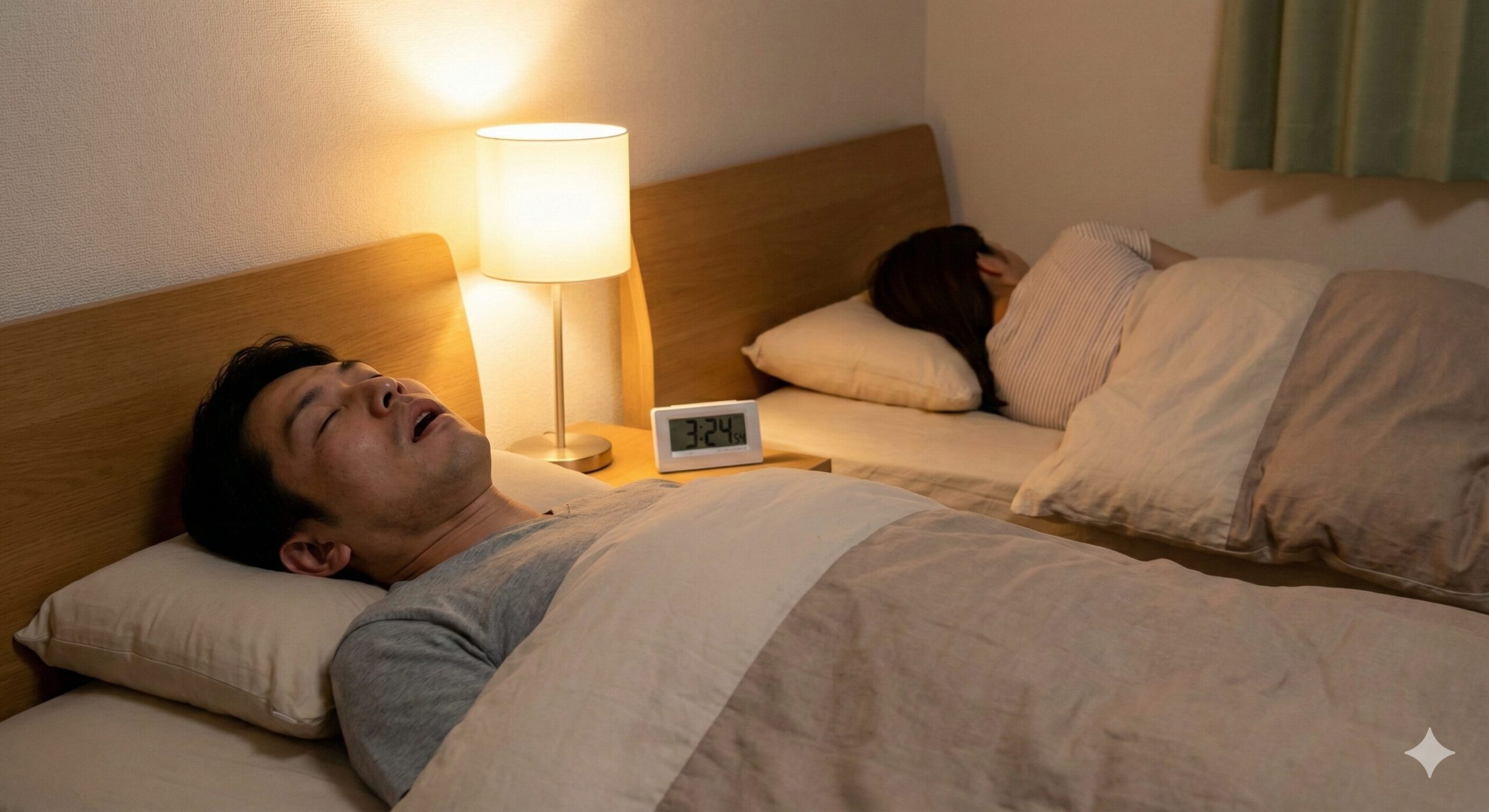 就寝中の男性１（SAS)